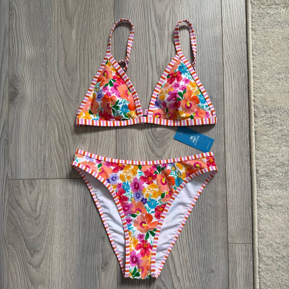 Cupshe Colourful Floral Bikini Set